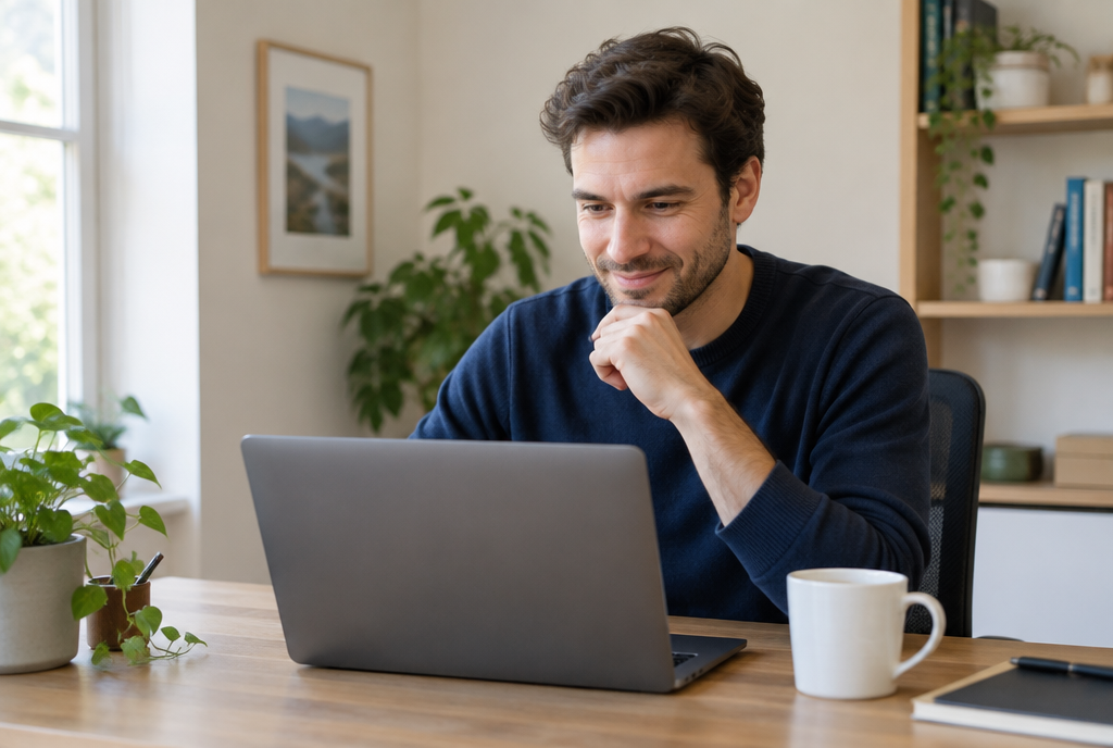 A 24Host7 support person reading a customer message
